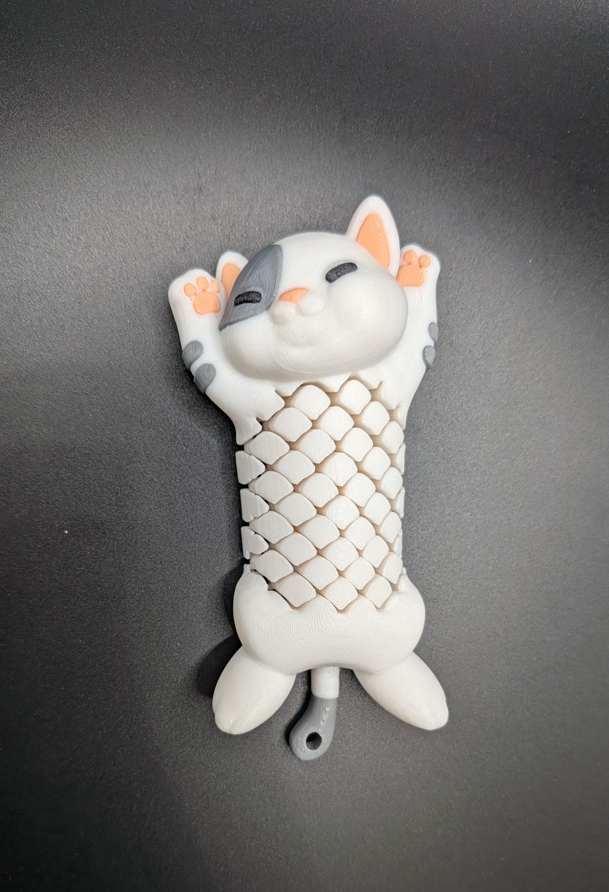 Adorable Cat Articulated Fidget Toy 3D Printed Keychain