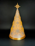 Winter Tree Light 3D Printed White Star Christmas Tree Tea Light