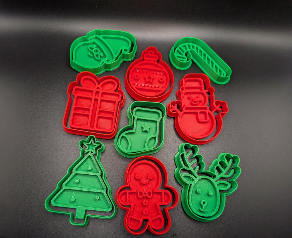 Christmas Cookie Cutters, 3D Printed Holiday Cookie Presses