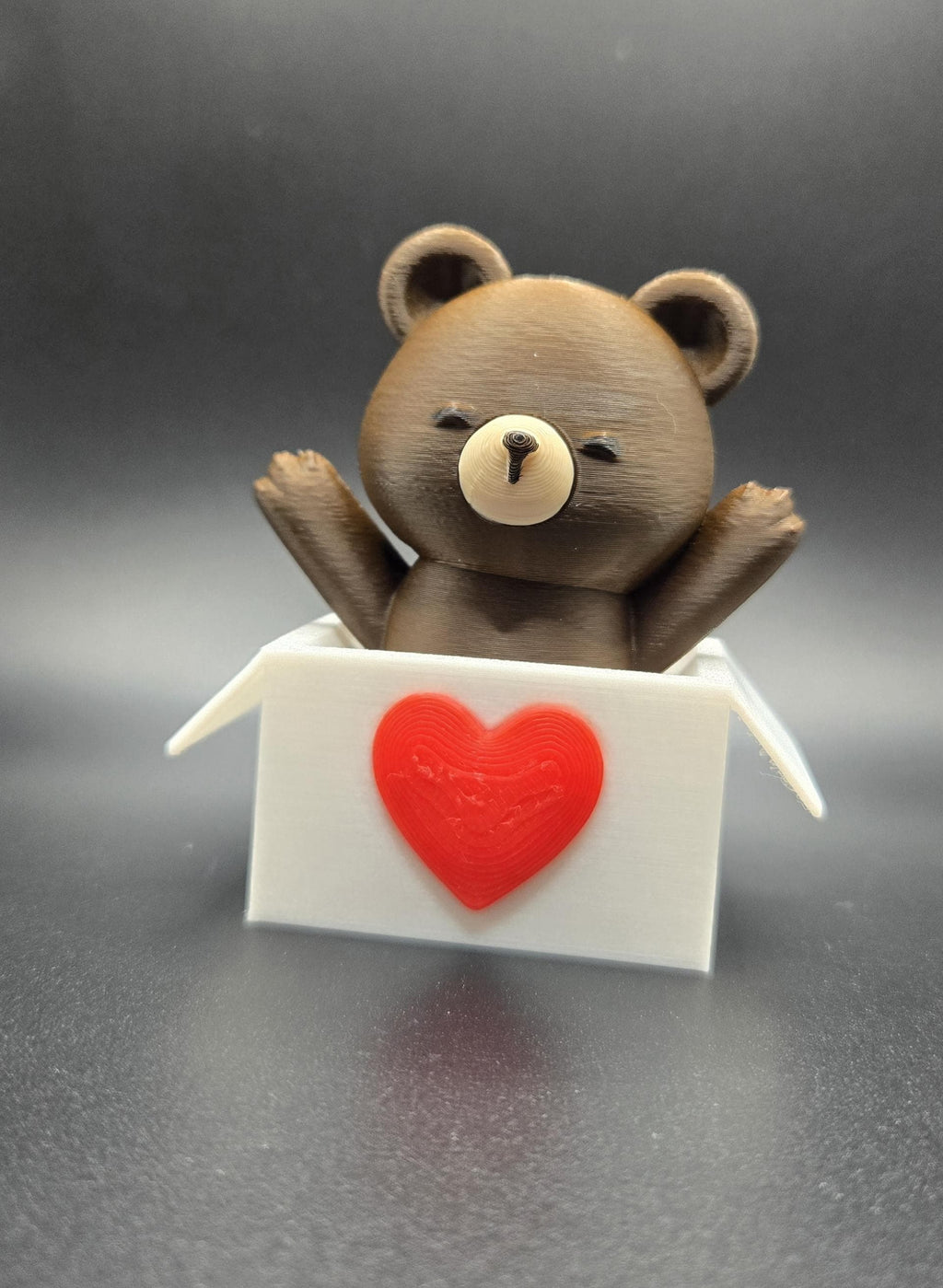 3D Printed Valentine Bear Keychain – Cupid Teddy Decor