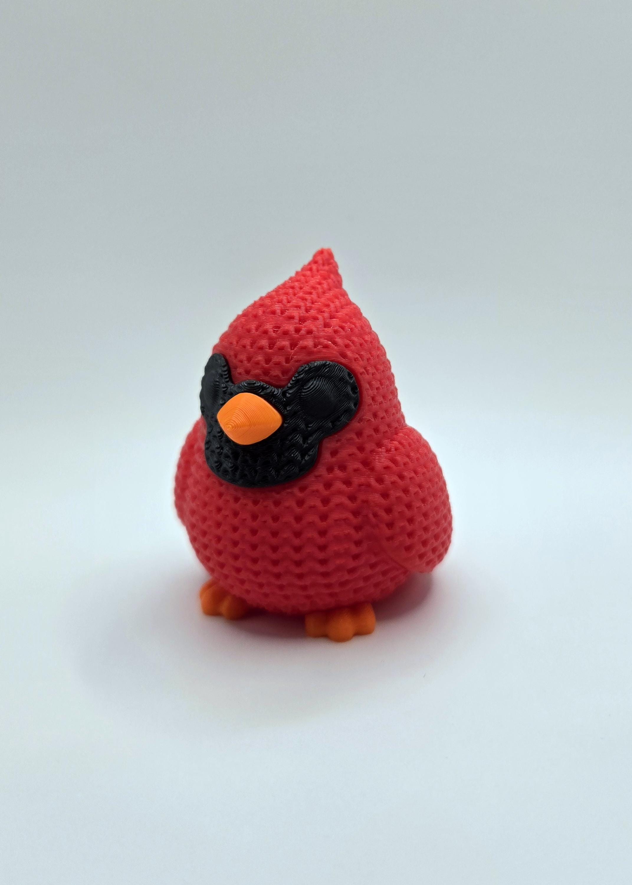 Cardinal Knit Design 3D Printed Crotchet Miniature Figurine