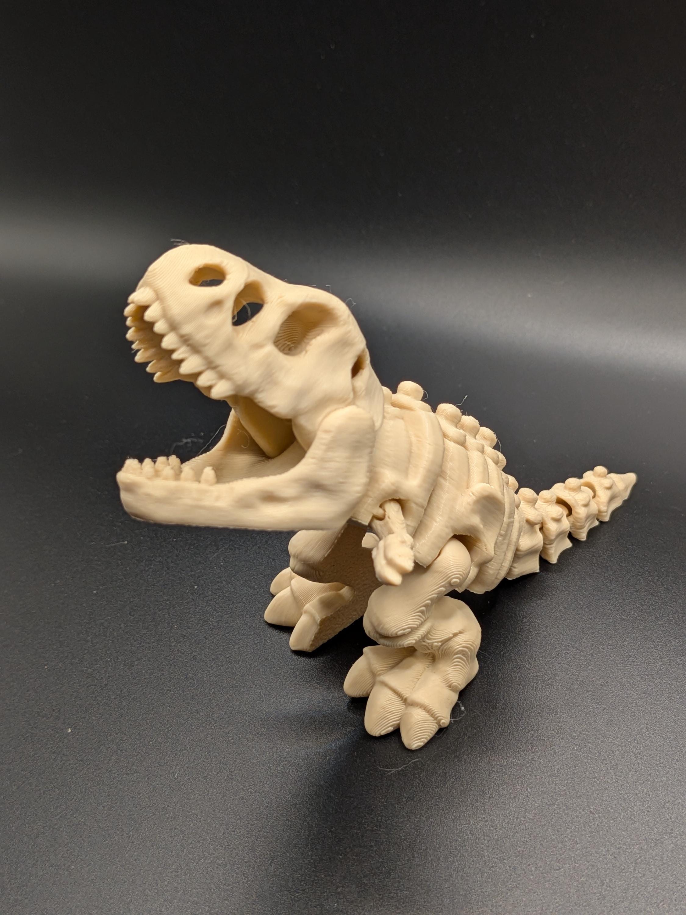 Tyrannosaurus Rex Skeleton Articulated Fidget 3D Printed T-Rex Toy Flexi Standing Figurine