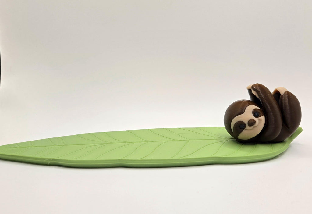 Sloth Incense Holder 3D Sloth on a Leaf