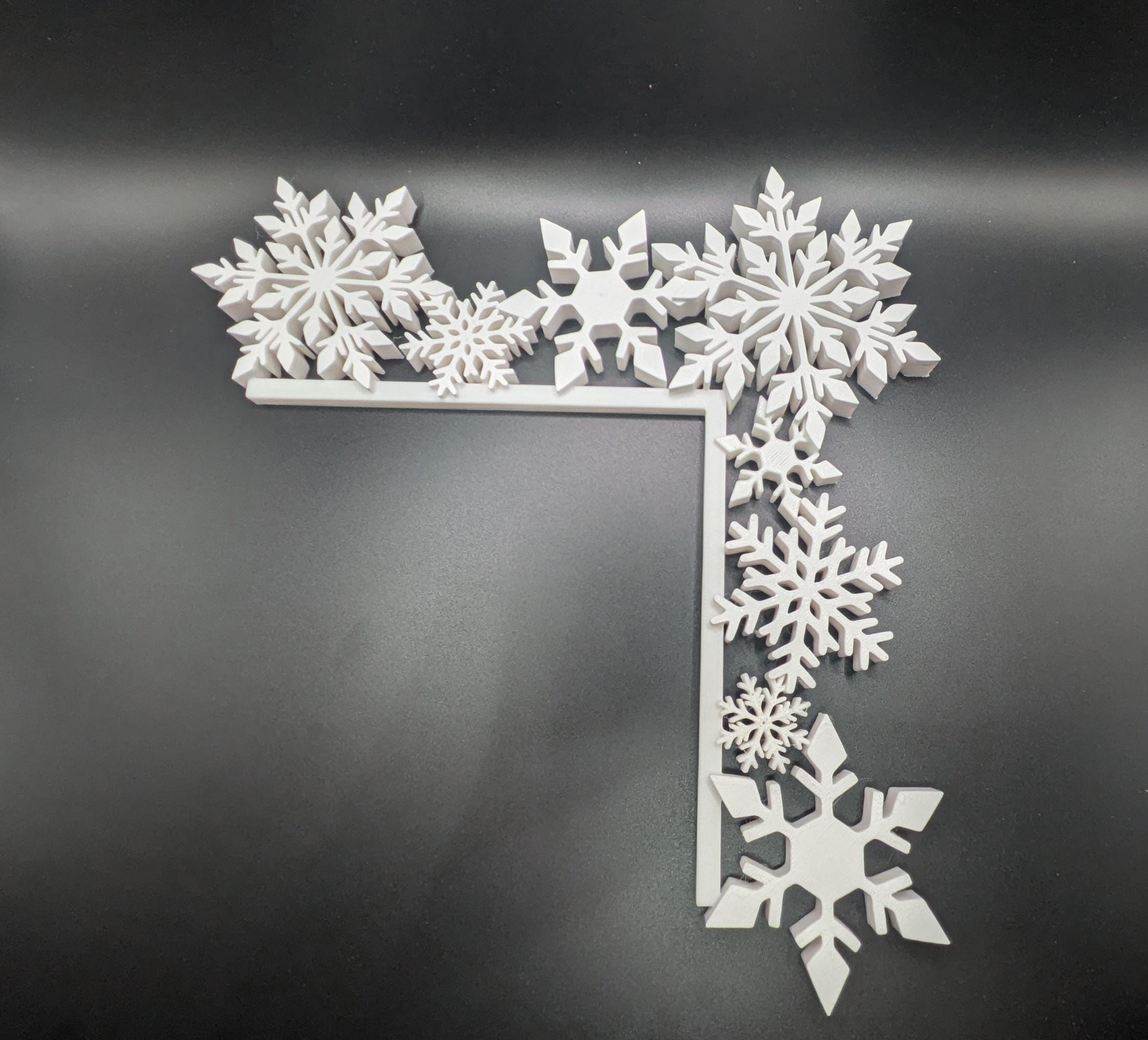 Winter Snowflake Door Corner Wall Decor 3D Printed Holiday Decoration