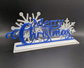 Marble Merry Christmas Sign 3D printed Snowflake Holiday Decor
