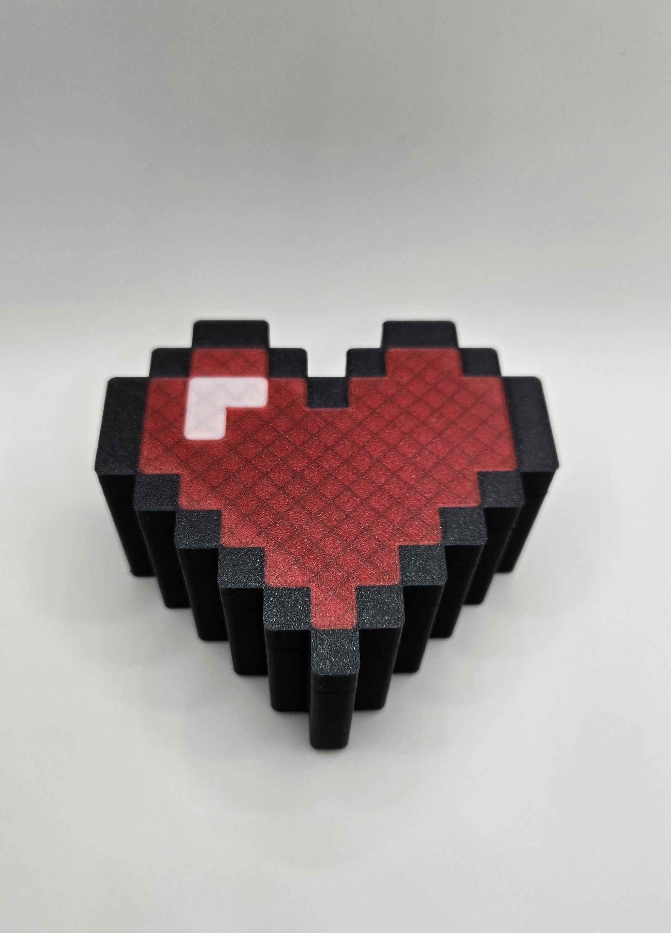 3D Printed Pixel Heart Trinket Box | Valentine’s Day Gift | Romantic Home Decor | Anniversary Gift