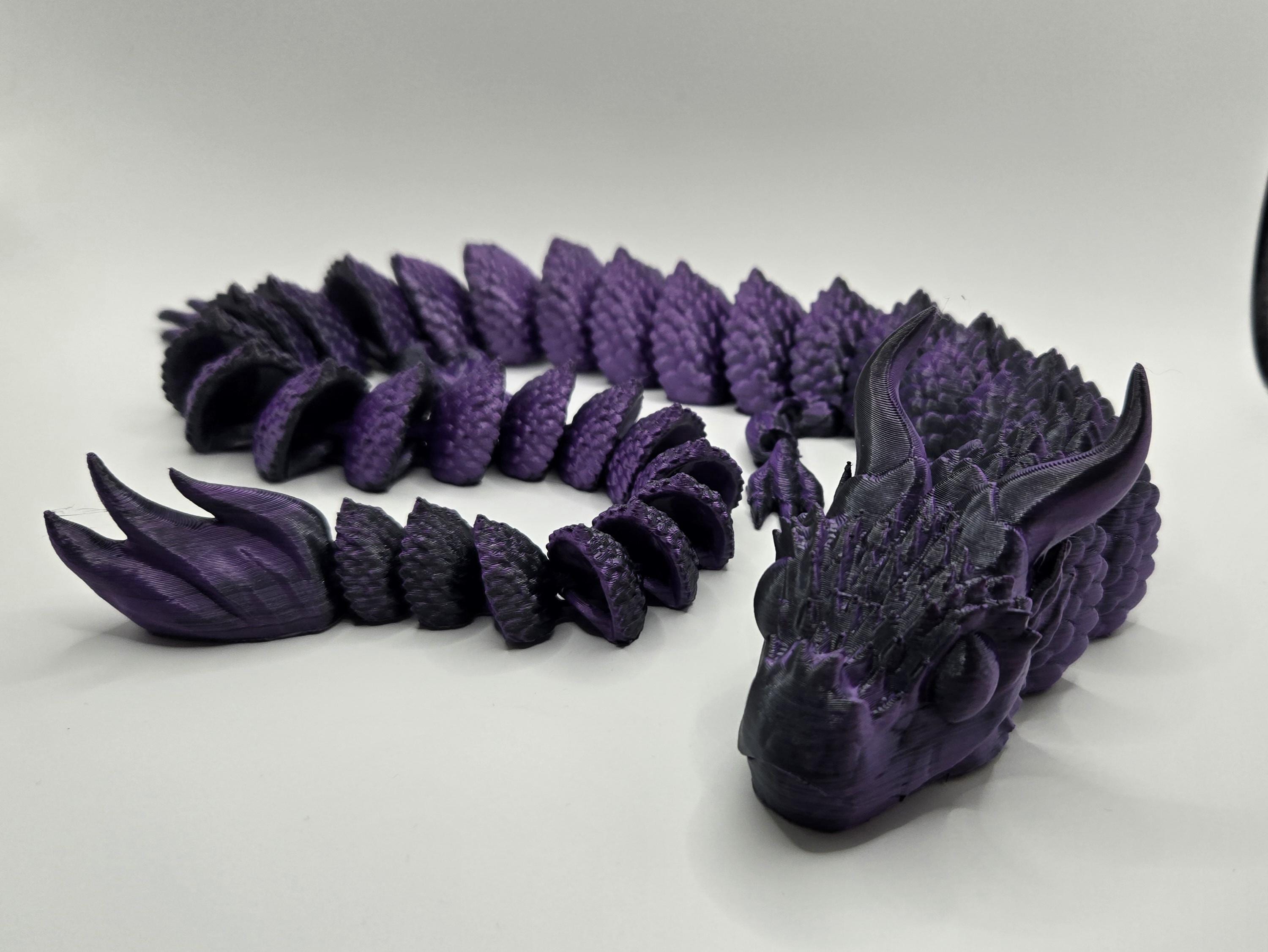 Jumbo Dragon Articulated Fidget 3D Printed Toy in Multiple Colors