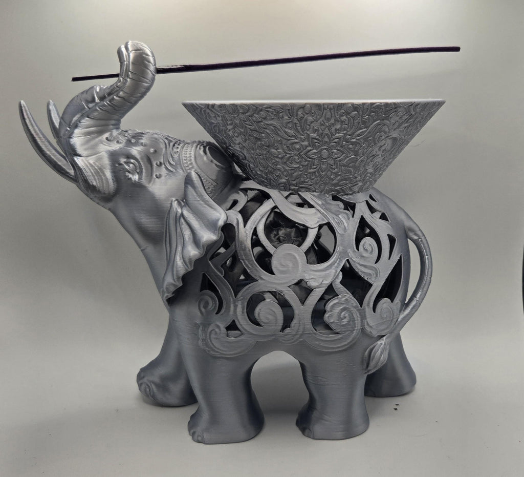 Elephant Incense Holder 3D Printed Trinket and Key Dish