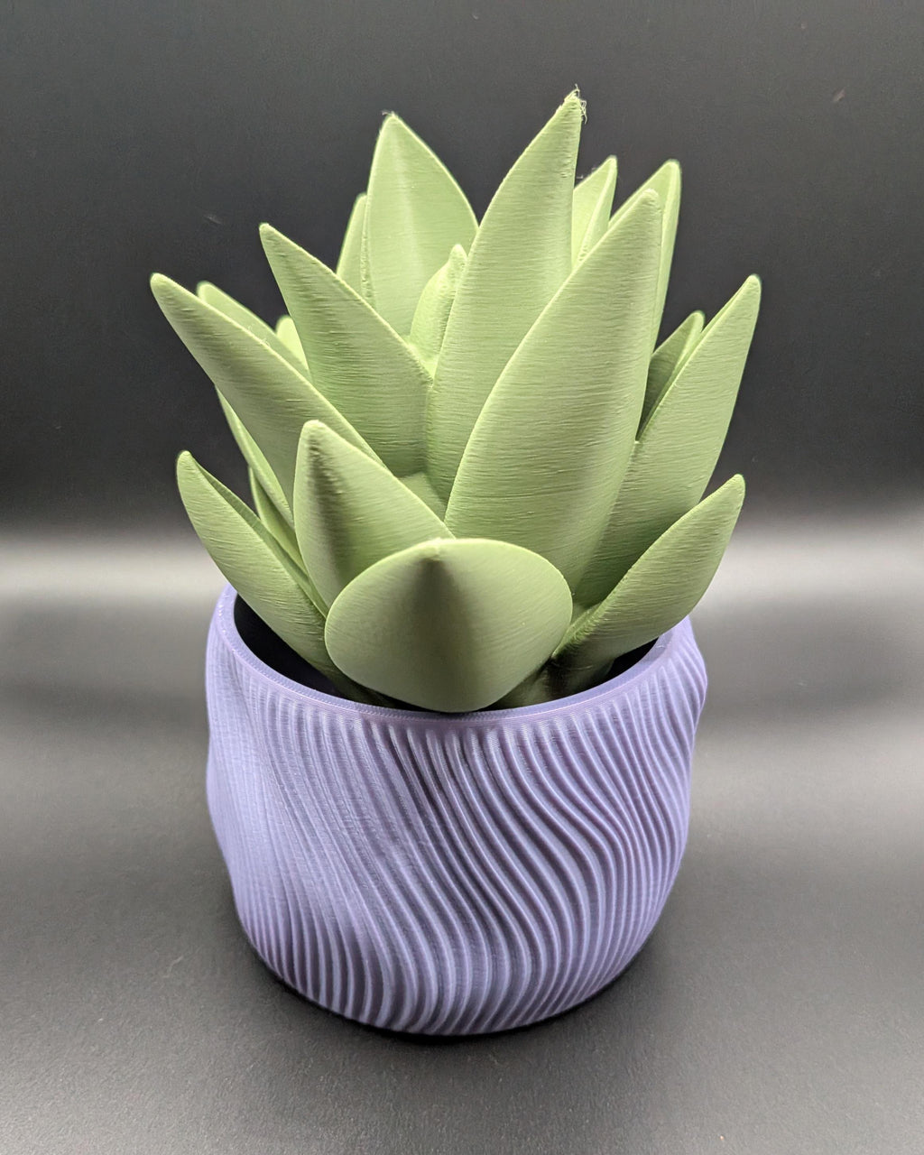 Spiral Wavy Succulent Planter 3D Printed Pot interstellar Purple