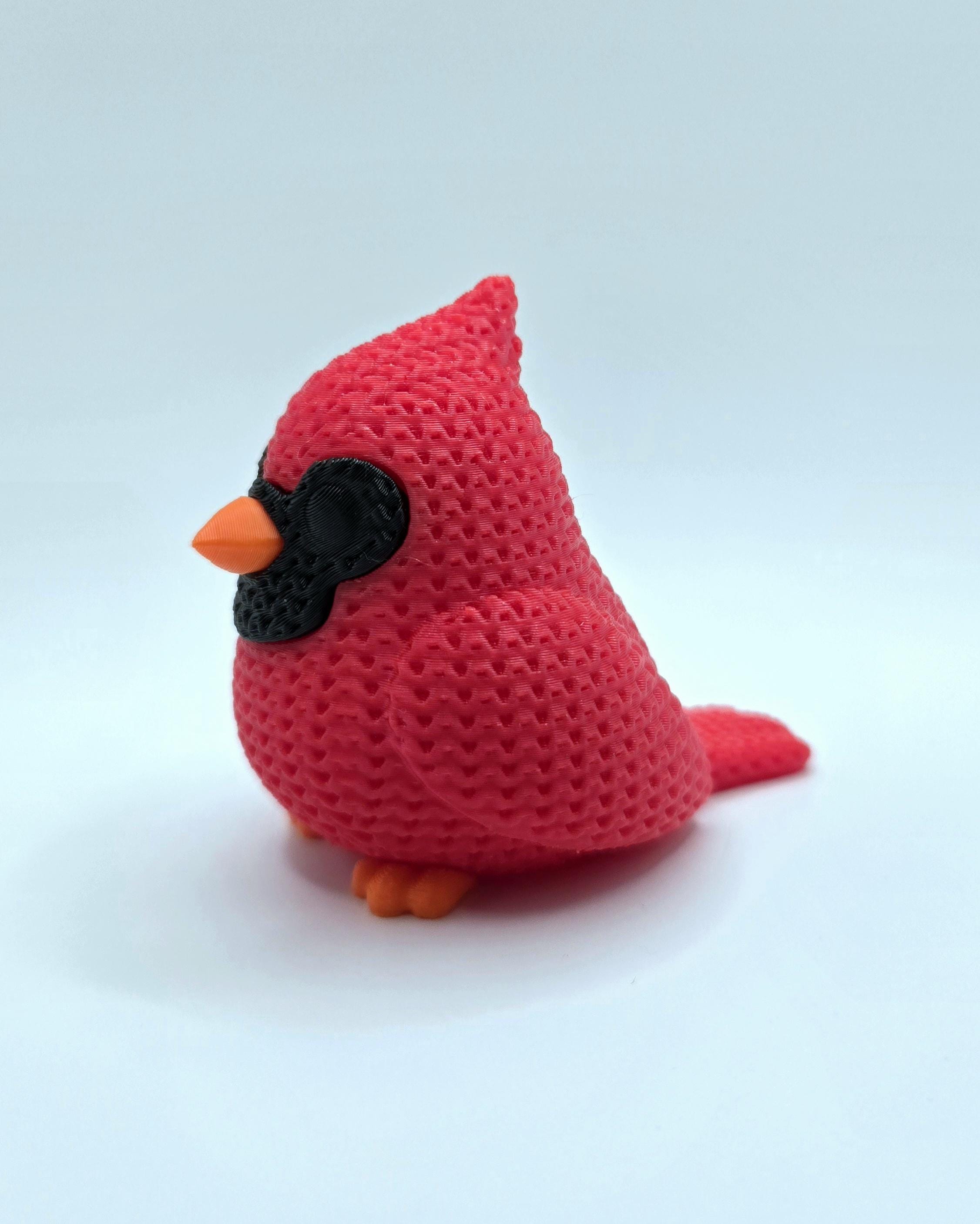 Cardinal Knit Design 3D Printed Crotchet Miniature Figurine