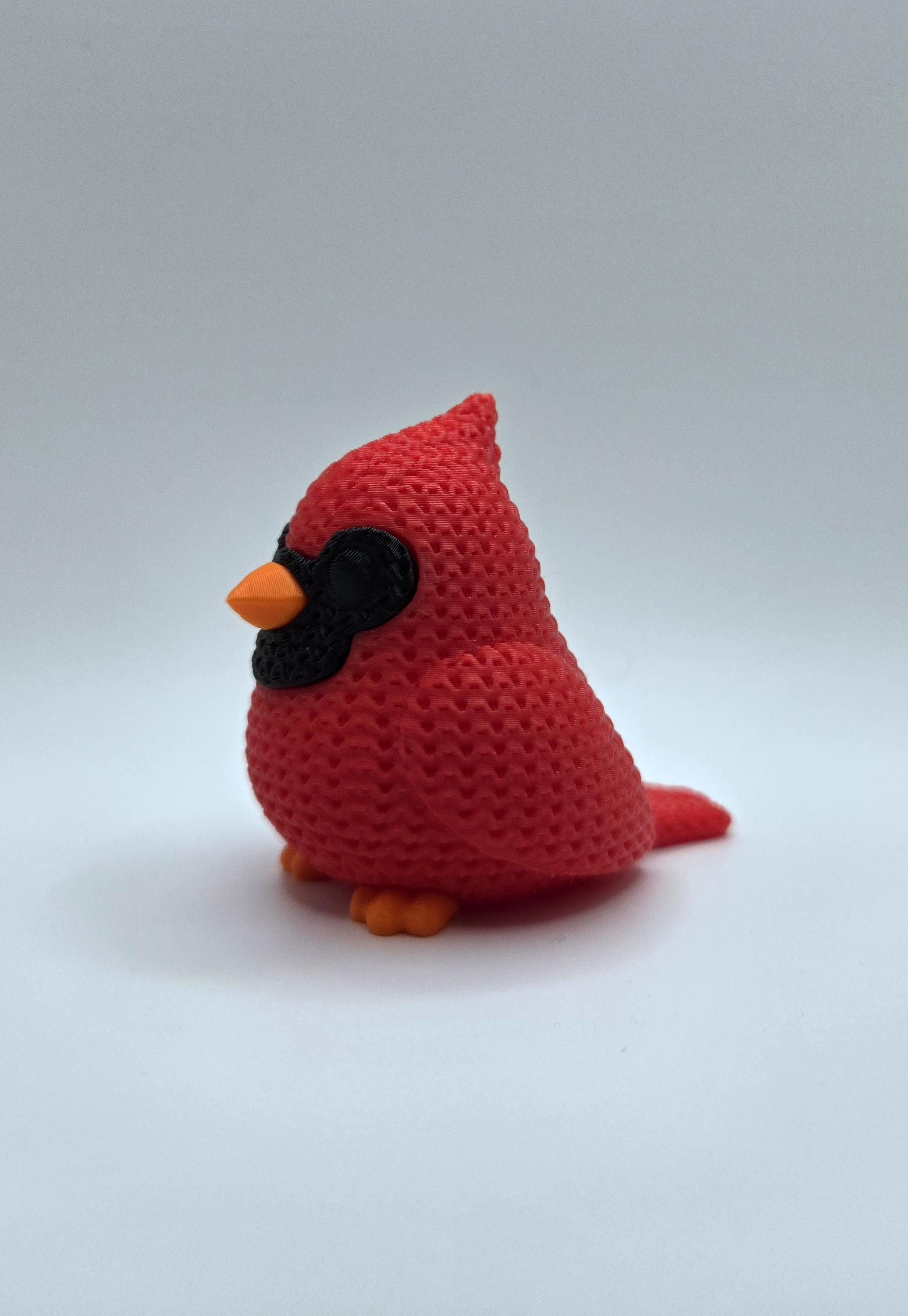 Cardinal Knit Design 3D Printed Crotchet Miniature Figurine