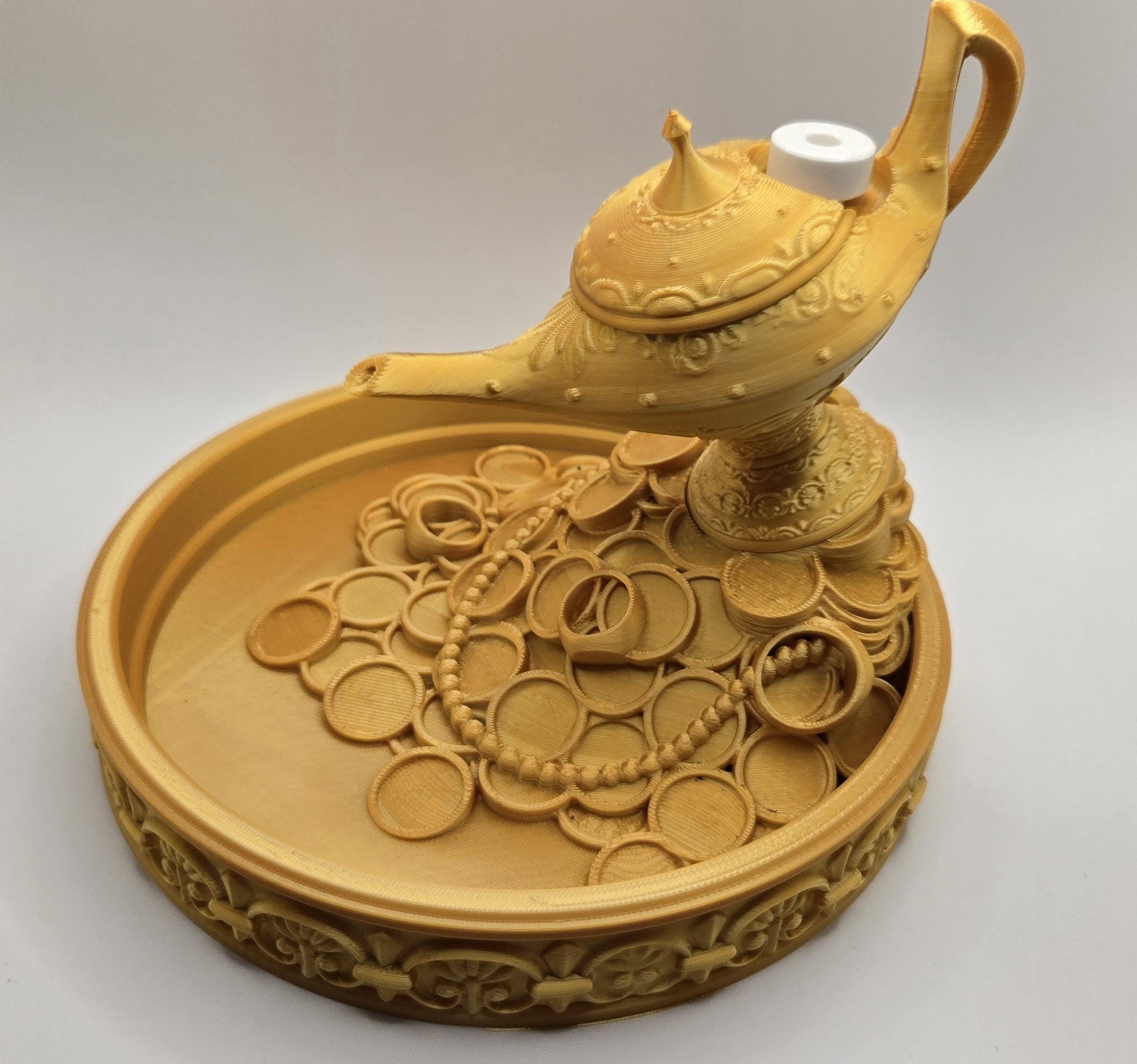 Magic Genie Lamp Backflow Burner 3D Printed Incense Waterfall