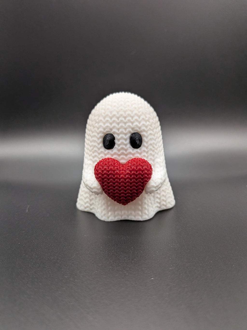 3D Printed Crocheted Love Heart Ghost
