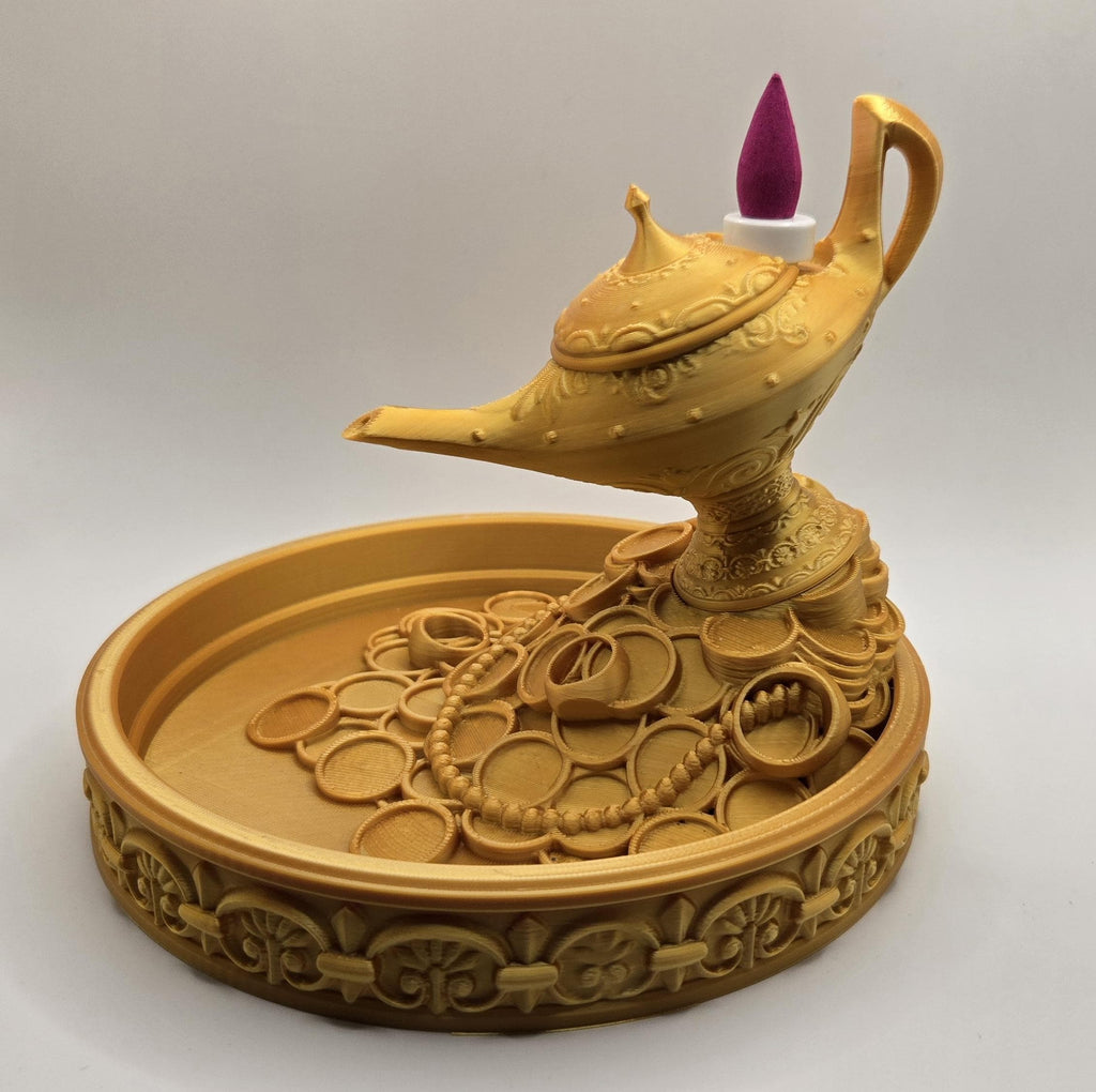 Magic Genie Lamp Backflow Burner 3D Printed Incense Waterfall