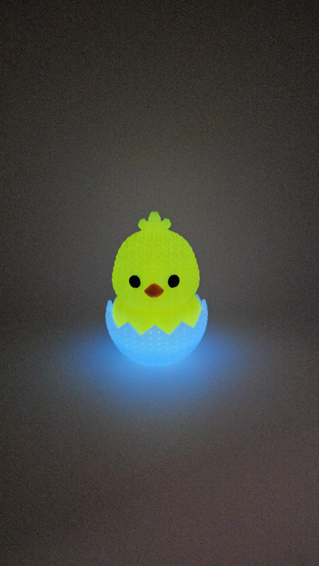Glow in the Dark 3D Printed Crochet Style Spring Chick | Knit Design Easter Miniature