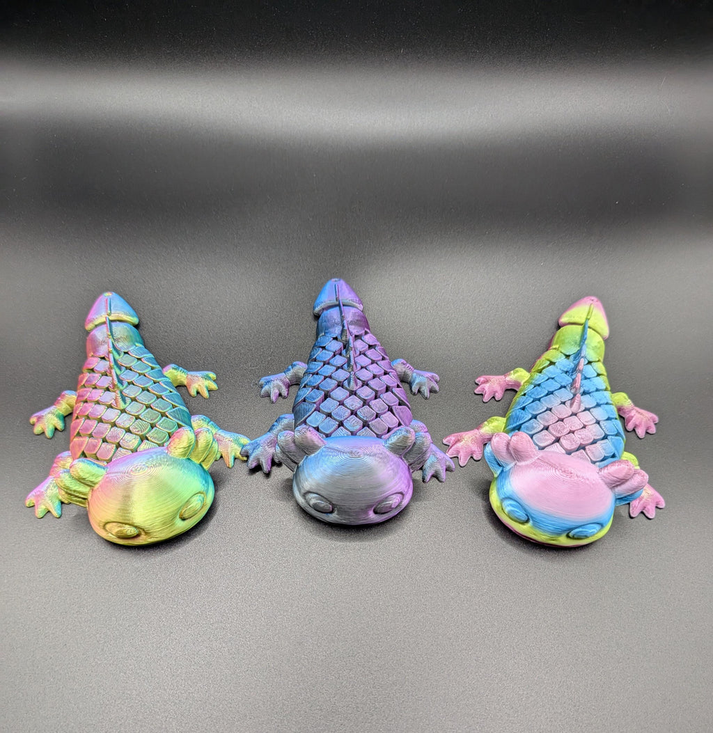 Axolotl Color Shifting Articulated Fidget Toy 3D Printed Keychain