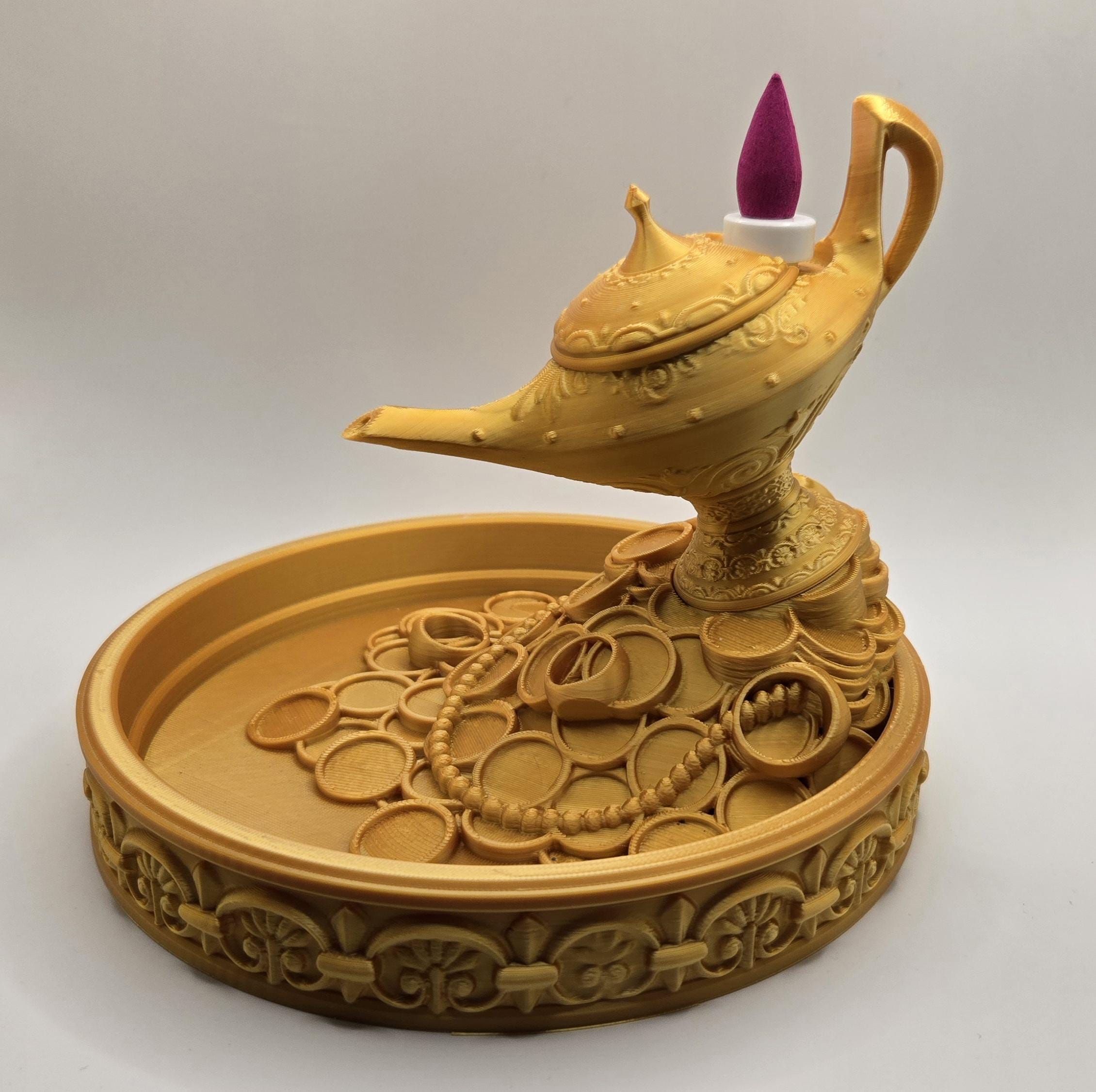 Magic Genie Lamp Backflow Burner 3D Printed Incense Waterfall