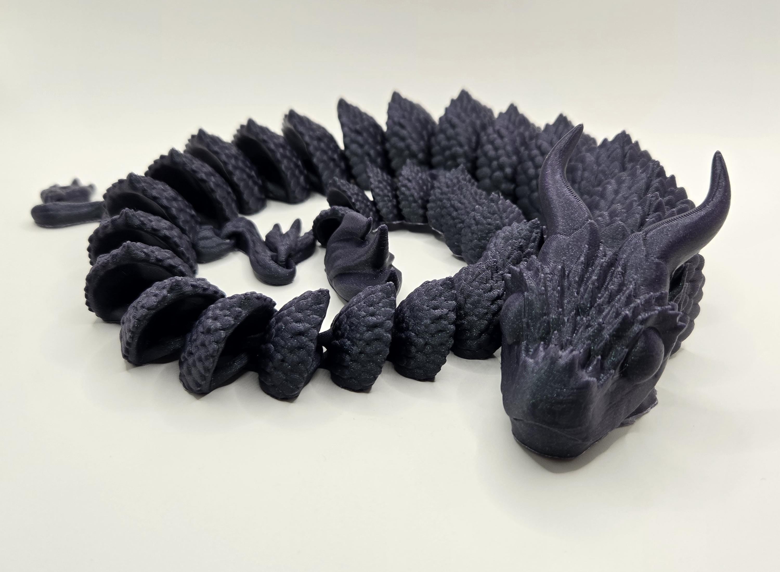 Jumbo Dragon Articulated Fidget 3D Printed Toy in Multiple Colors