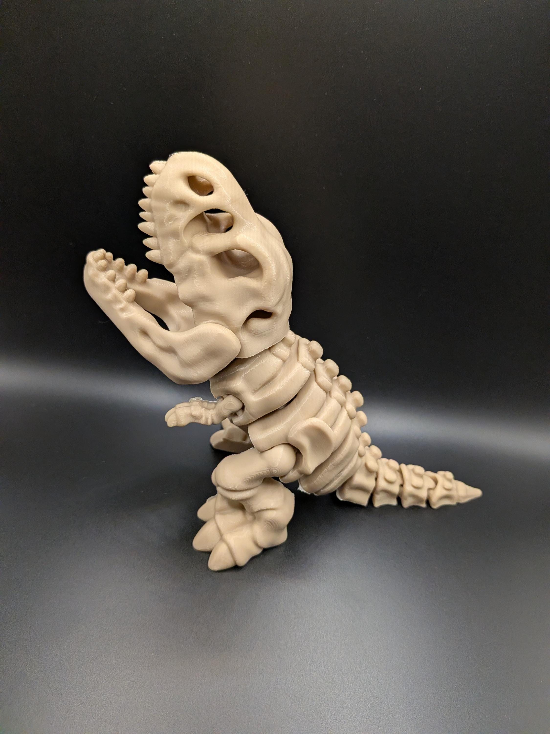Tyrannosaurus Rex Skeleton Articulated Fidget 3D Printed T-Rex Toy Flexi Standing Figurine