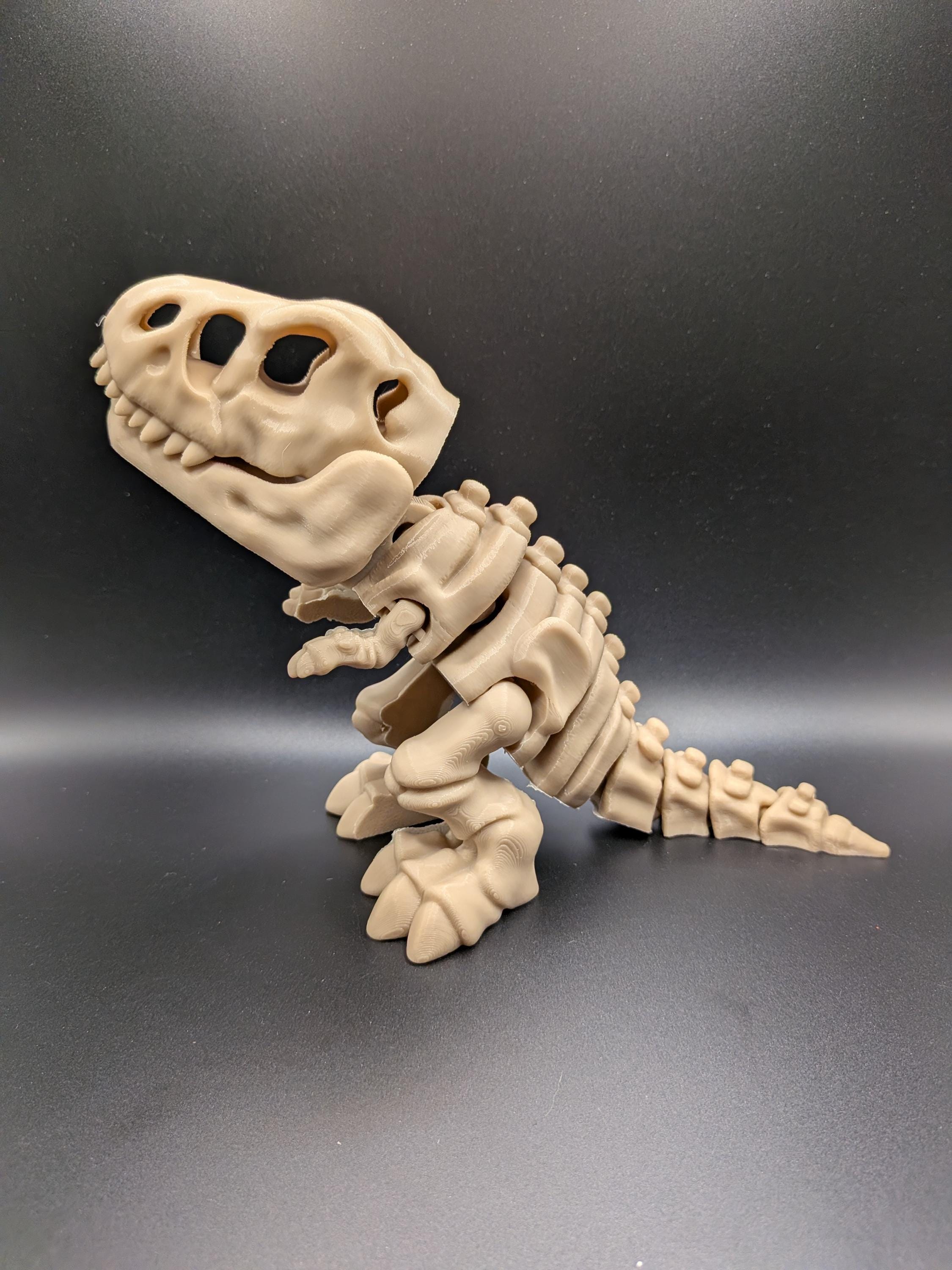 Tyrannosaurus Rex Skeleton Articulated Fidget 3D Printed T-Rex Toy Flexi Standing Figurine