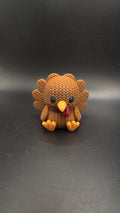 3D Printed Crotchet Turkey Miniature Figurine Desk Knitted Decor