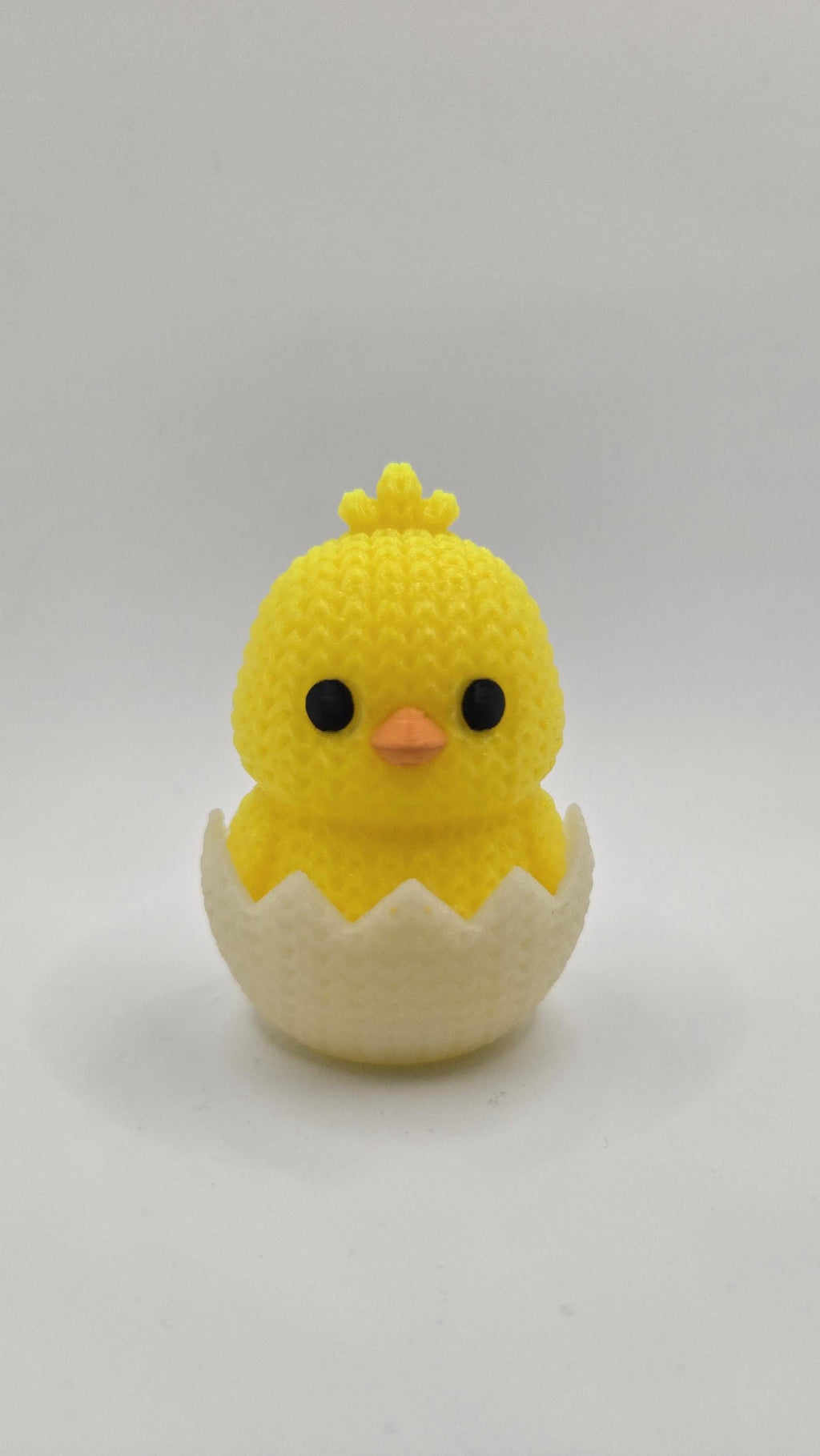 Glow in the Dark 3D Printed Crochet Style Spring Chick | Knit Design Easter Miniature