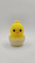 Glow in the Dark 3D Printed Crochet Style Spring Chick | Knit Design Easter Miniature