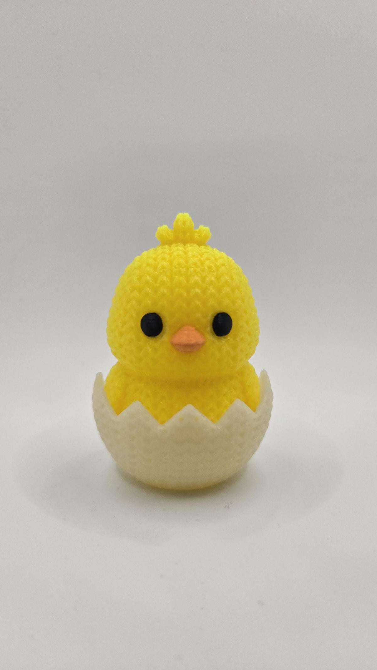 Glow in the Dark 3D Printed Crochet Style Spring Chick | Knit Design Easter Miniature