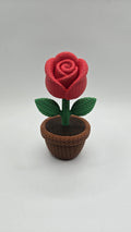 Forever Rose 3D Printed Crotchet Rose Flower Pot– Knit Style Valentine's Day Gift