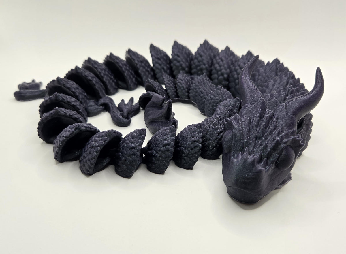 Jumbo Dragon Articulated Fidget 3D Printed Toy in Multiple Colors