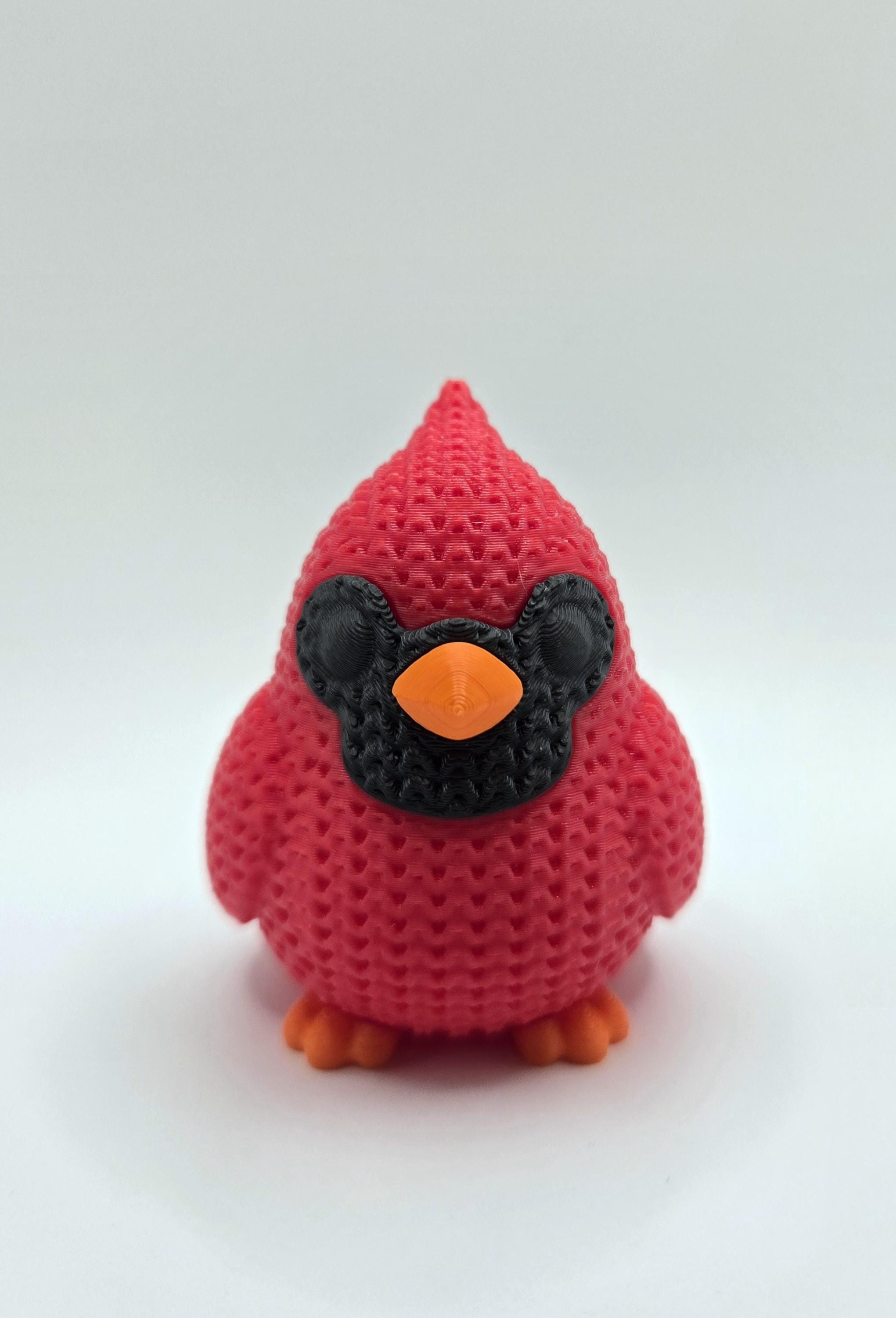 Cardinal Knit Design 3D Printed Crotchet Miniature Figurine