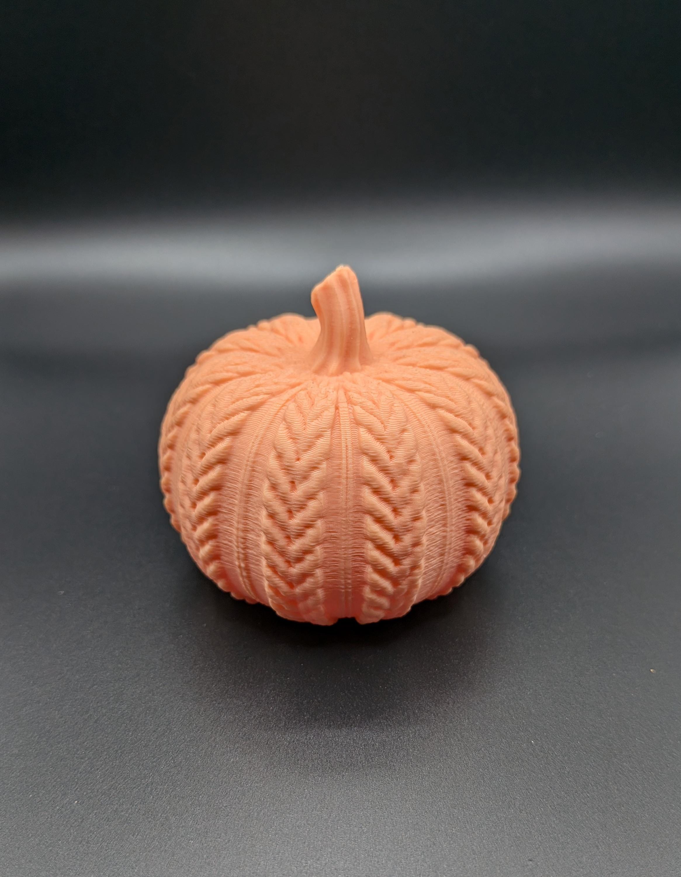 Fall Crocheted Pumpkin 3D Printed Autumn Seasonal Decor