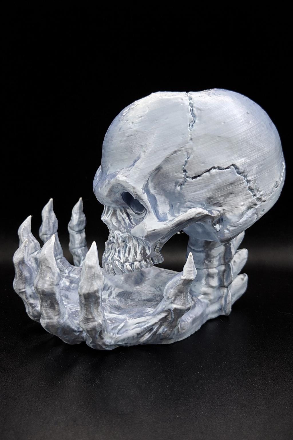 Skull Backflow Incense Burner – 3D Printed Skeleton | Gothic Smoke Waterfall Holder