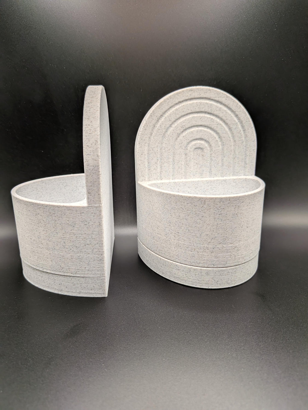 Modern Marble Planter Bookends, Small Indoor Planters With Drip Trays, Succulent Pots
