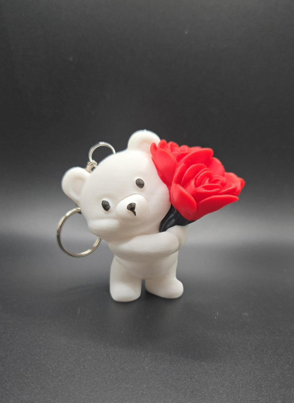 3D Printed Valentine Bear Keychain – Cupid Teddy Decor