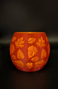 Red Fall Leaves Tea Light Holder 3D Printed Decor