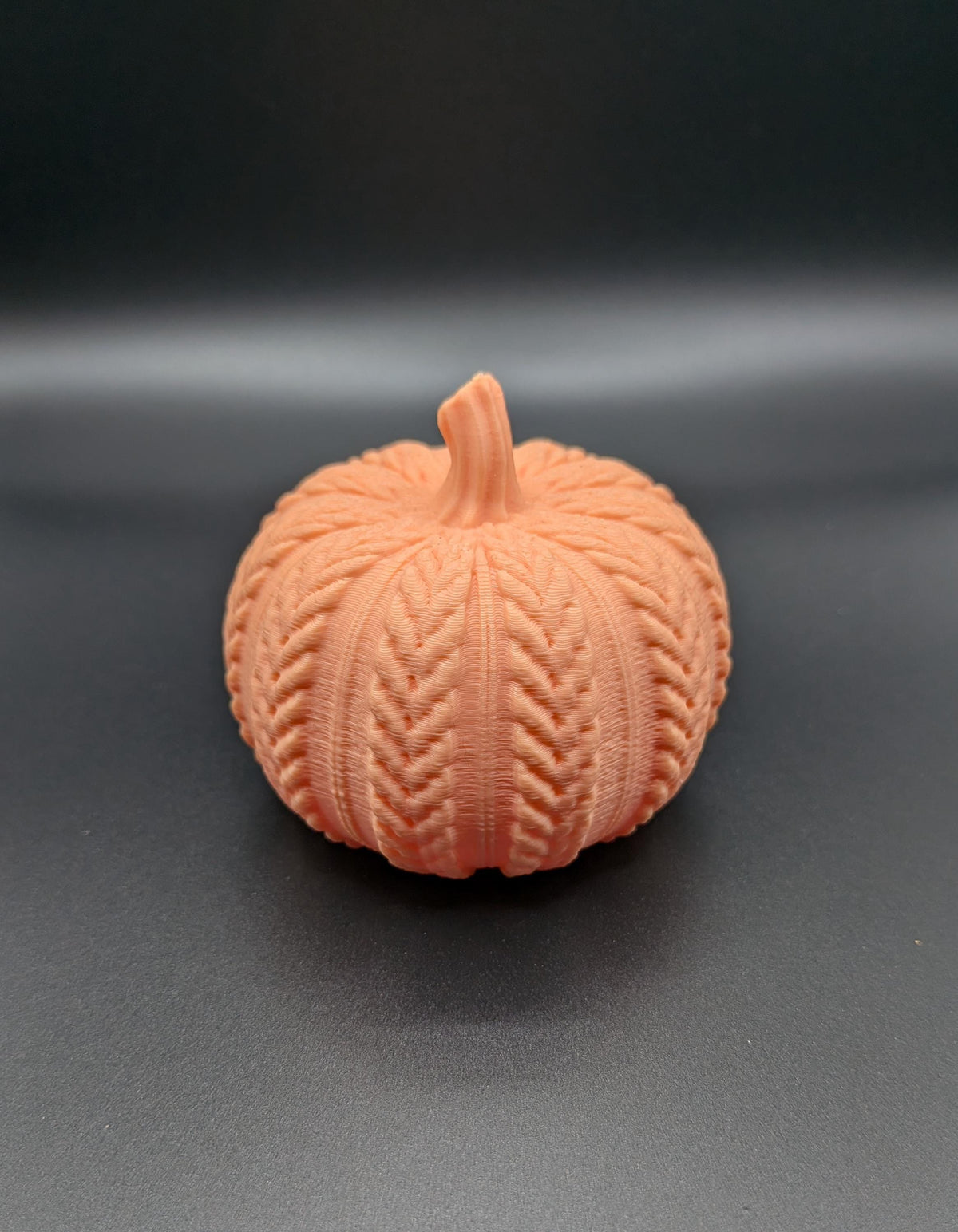 Fall Crocheted Pumpkin 3D Printed Autumn Seasonal Decor
