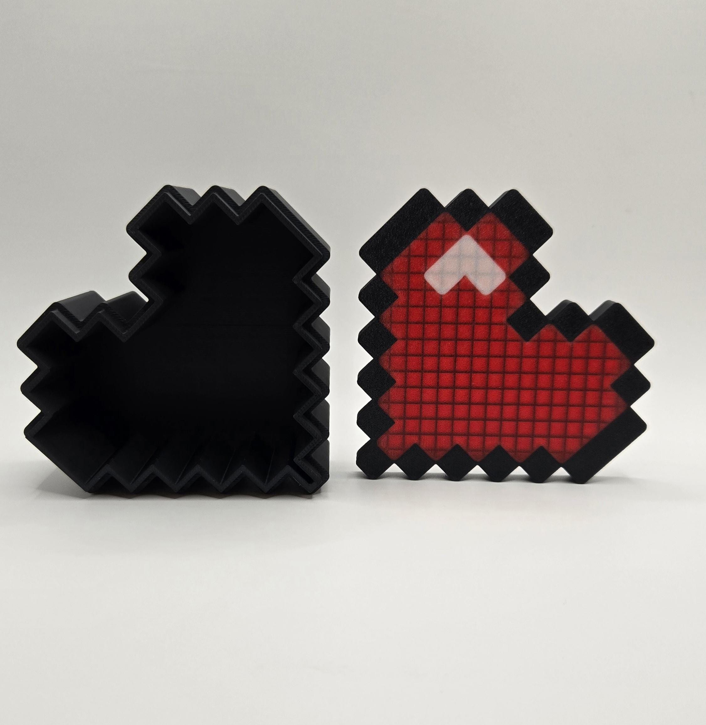3D Printed Pixel Heart Trinket Box | Valentine’s Day Gift | Romantic Home Decor | Anniversary Gift