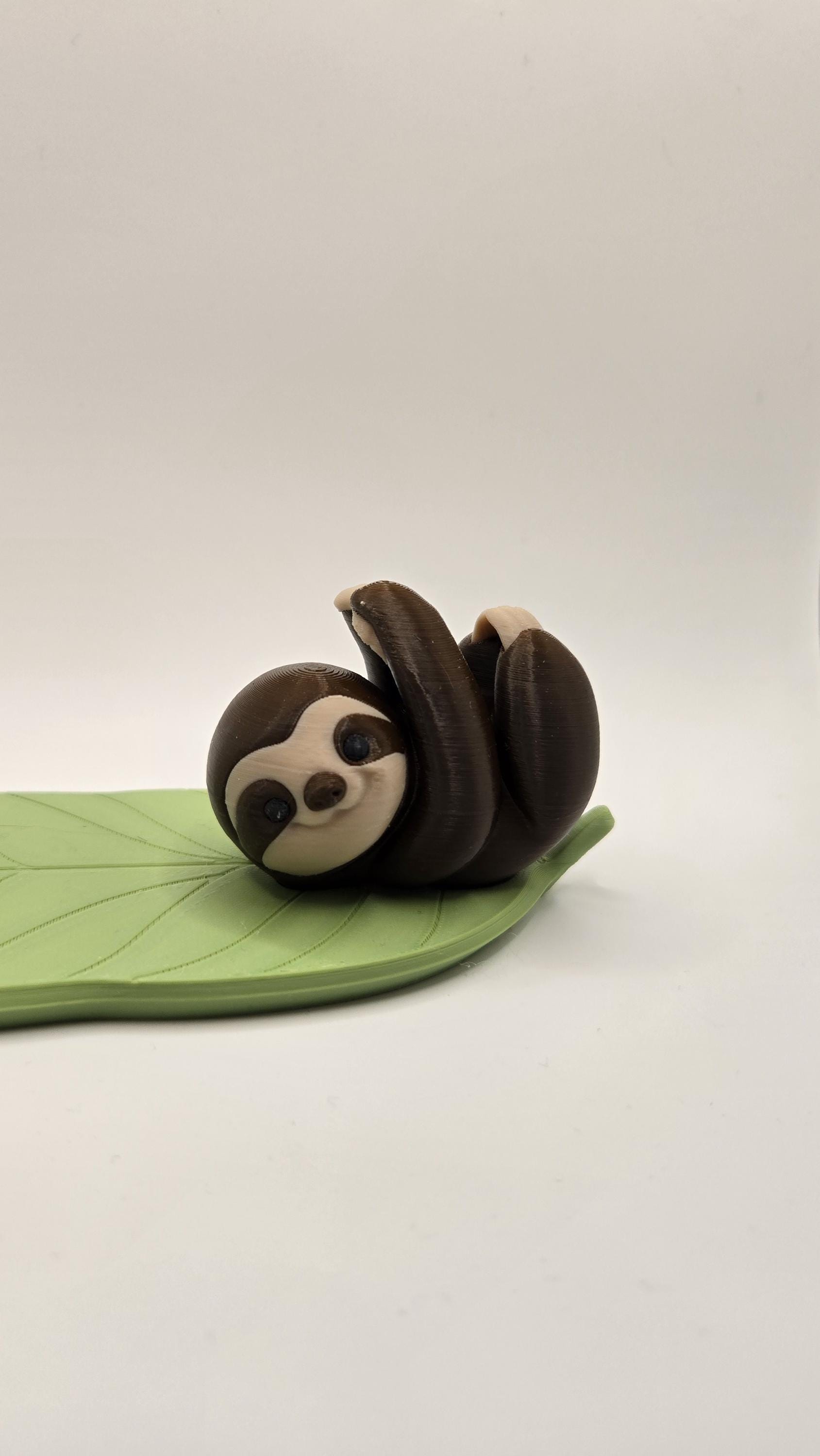 Sloth Incense Holder 3D Sloth on a Leaf