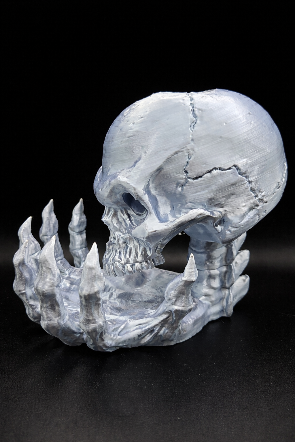 Skull Backflow Incense Burner – 3D Printed Skeleton | Gothic Smoke Waterfall Holder