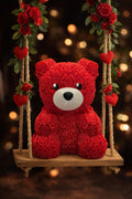 3D Printed Rose Teddy Bear | Everlasting Floral Sculpture
