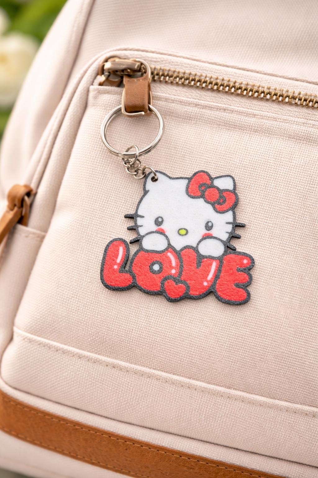 Hello Kitty Love Keychain, 3D Printed Valentine's Day Accessory