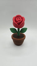 Forever Rose 3D Printed Crotchet Rose Flower Pot– Knit Style Valentine's Day Gift
