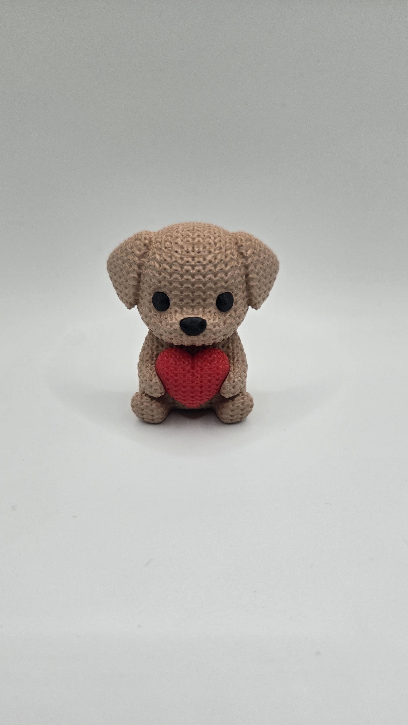 3D Printed Crochet-Style Puppy – Valentine's Day Dog Decor