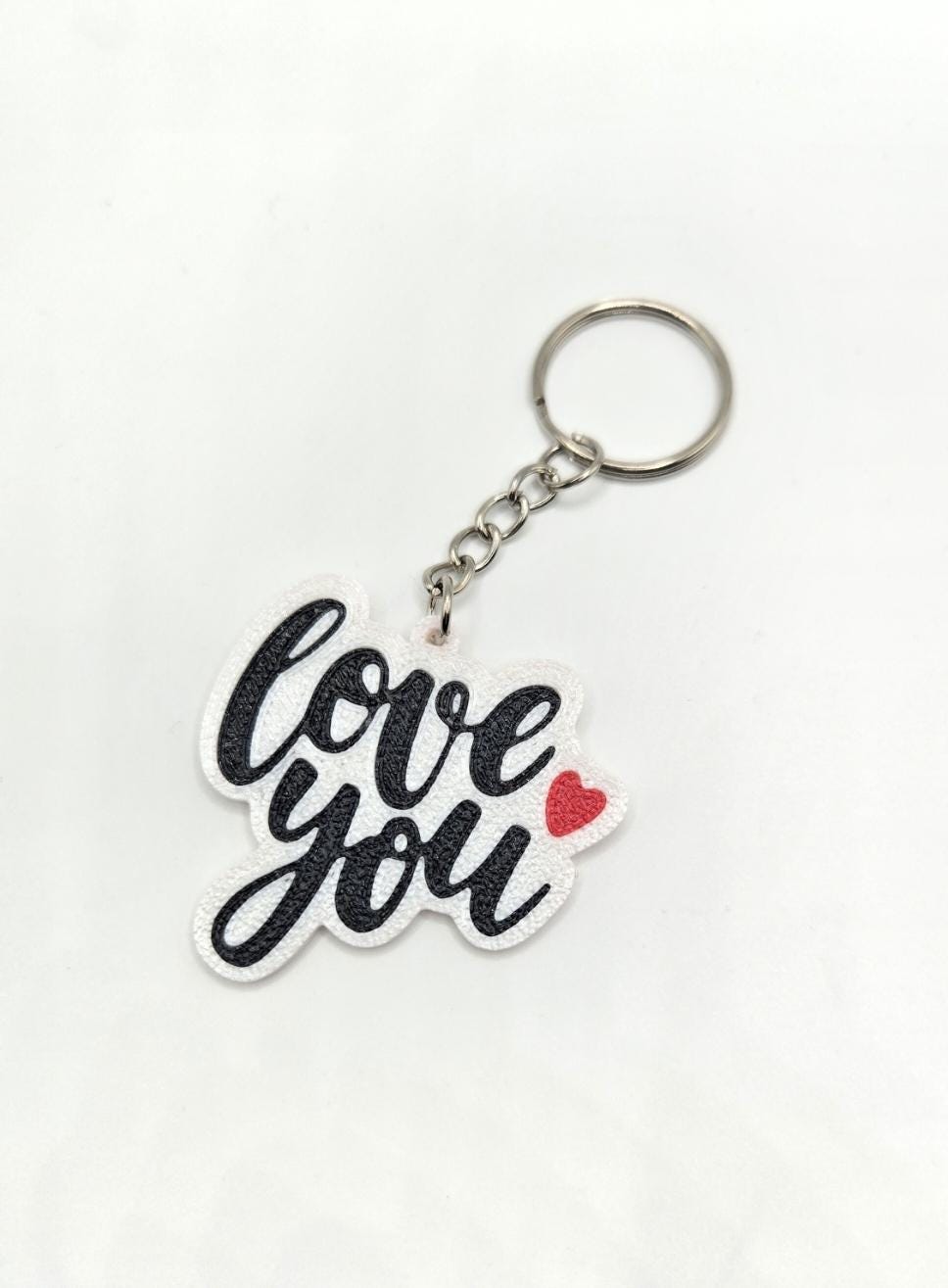 3D Printed Love You Heart Keychain