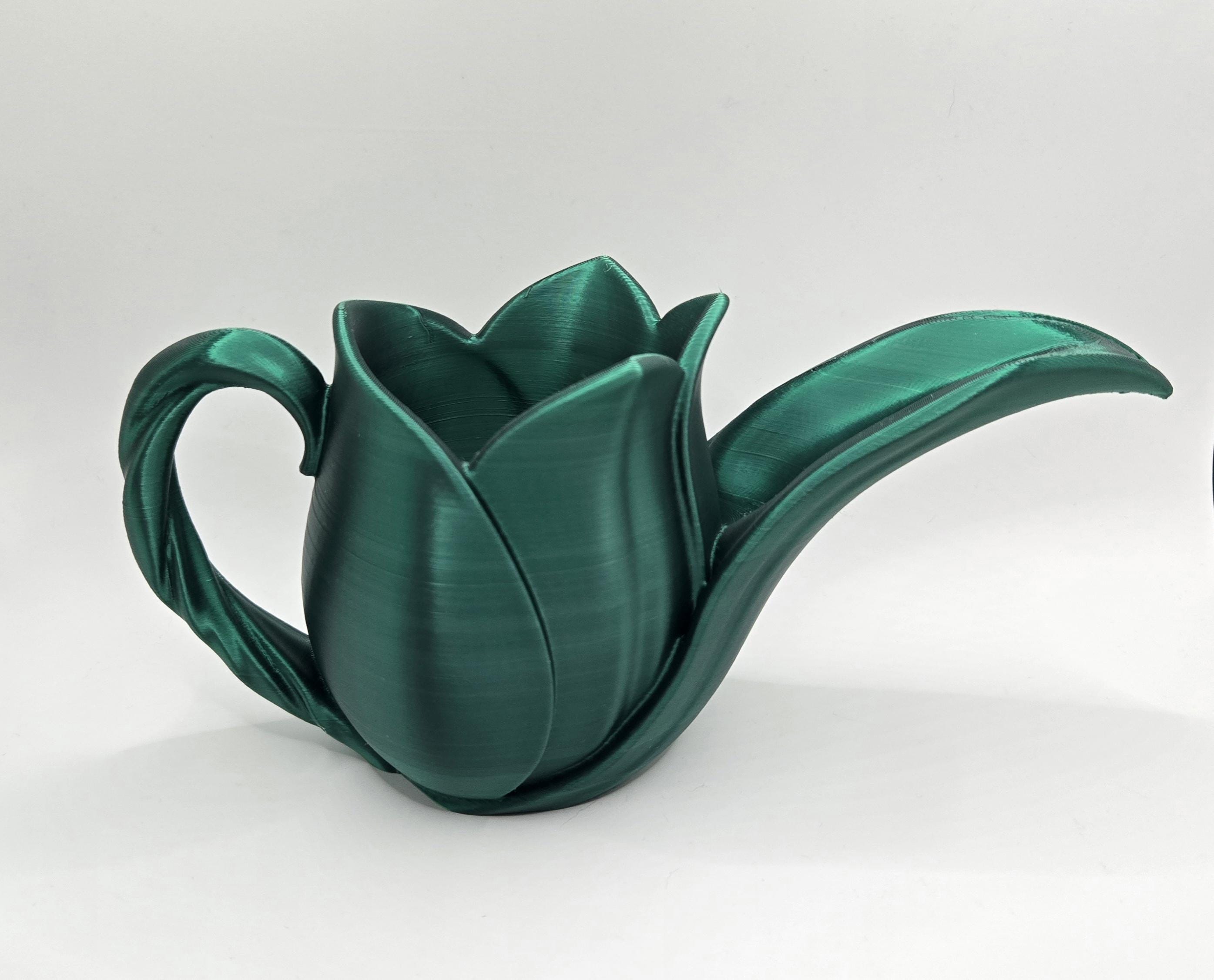 Blooming Tulip Watering Can | 3D Printed Flower Garden Accessory