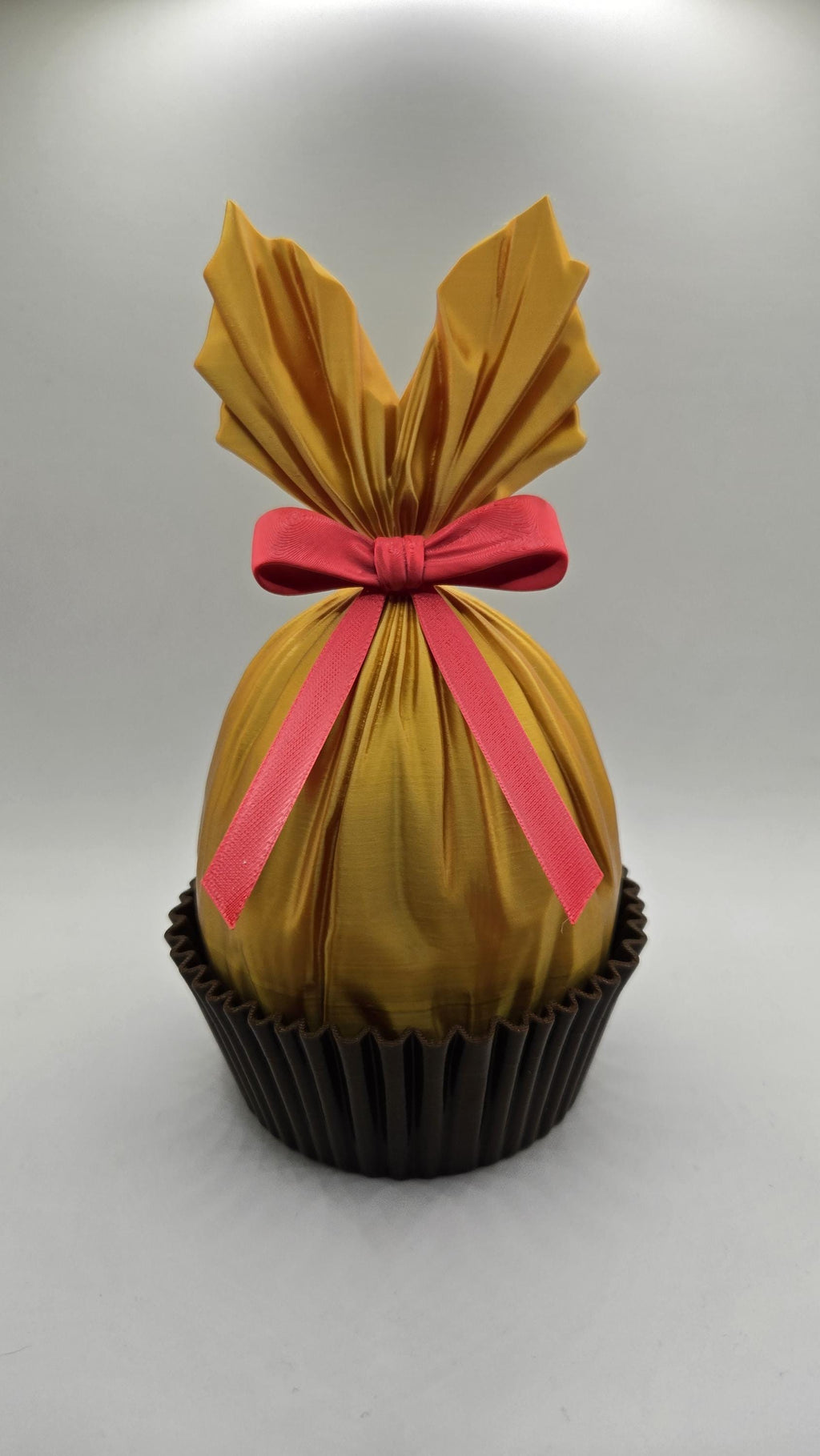 3D Printed Golden Treat Easter Egg Shaped Storage Box | Secret Compartment Trinket Box
