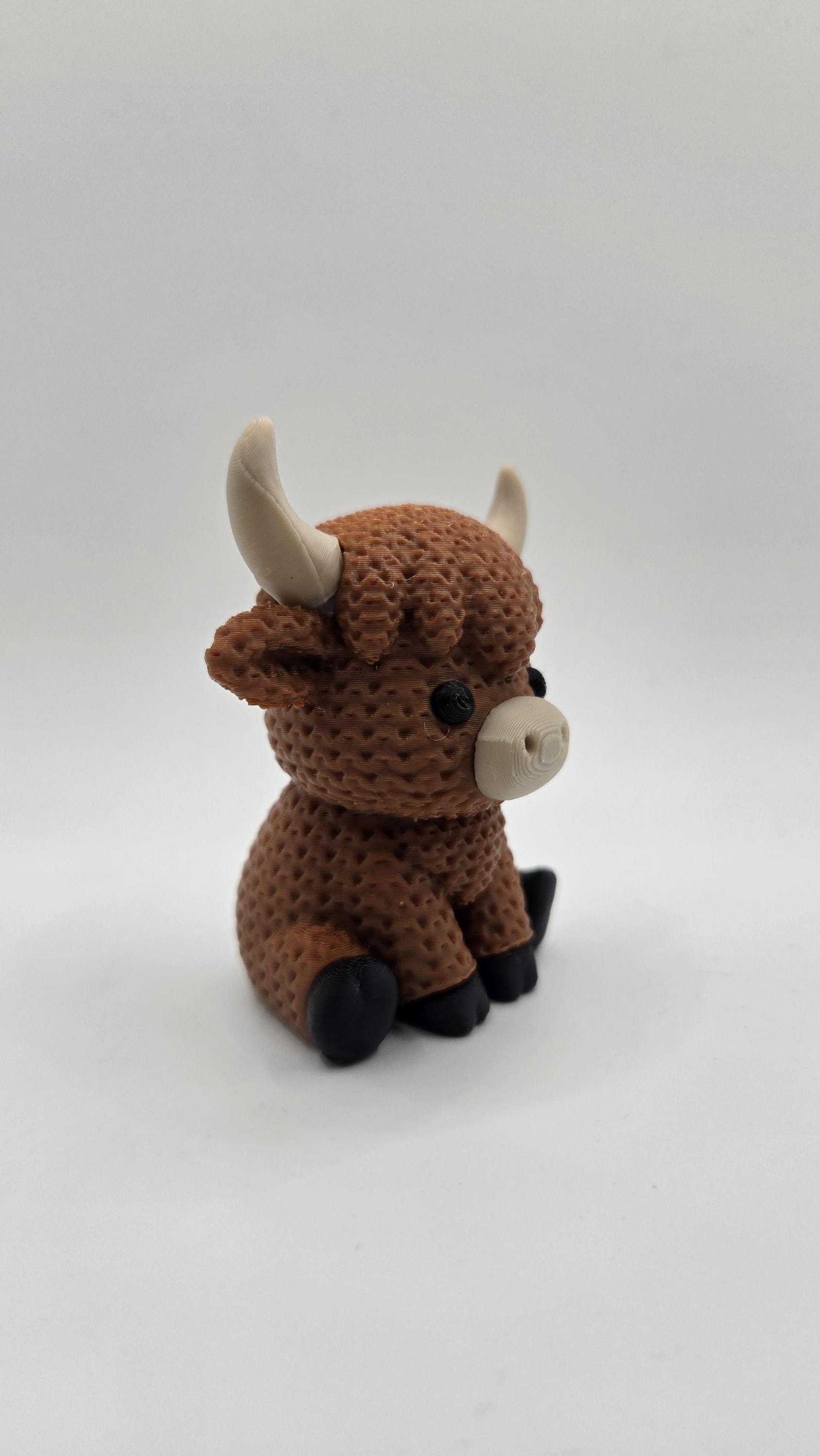 3D Printed Crochet Style Highland Cow