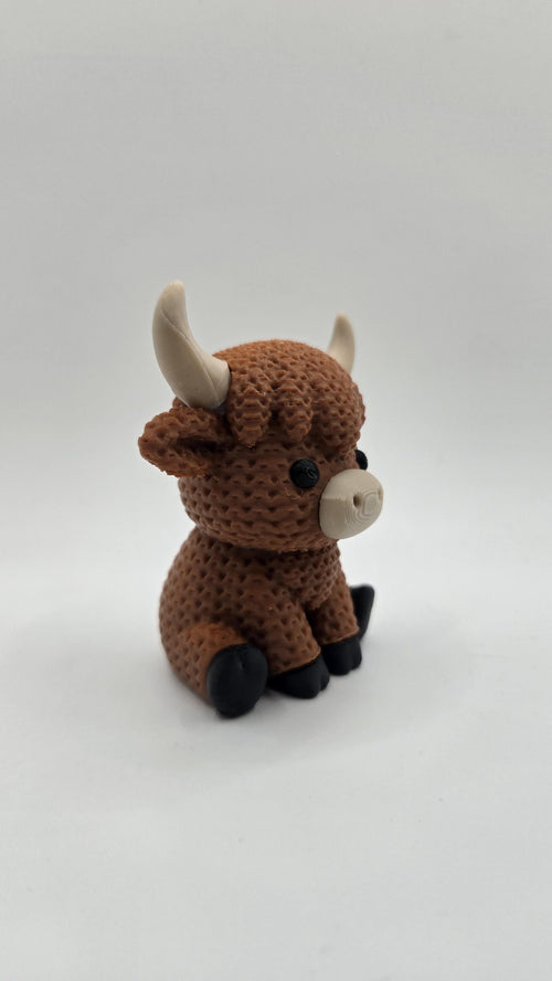 3D Printed Crochet Style Highland Cow