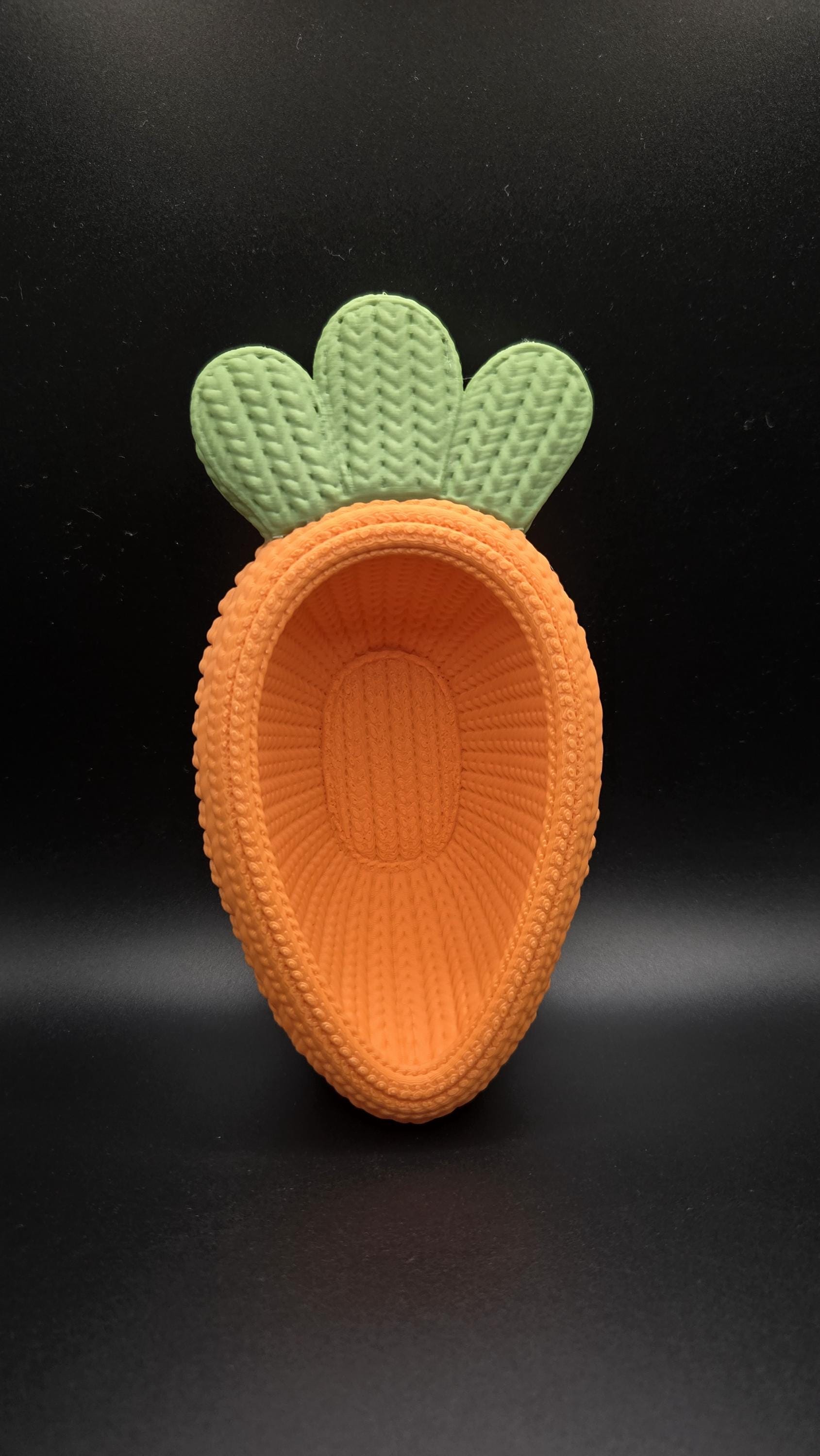 3D Printed Crochet Carrot Easter Bowl | Spring Candy Dish